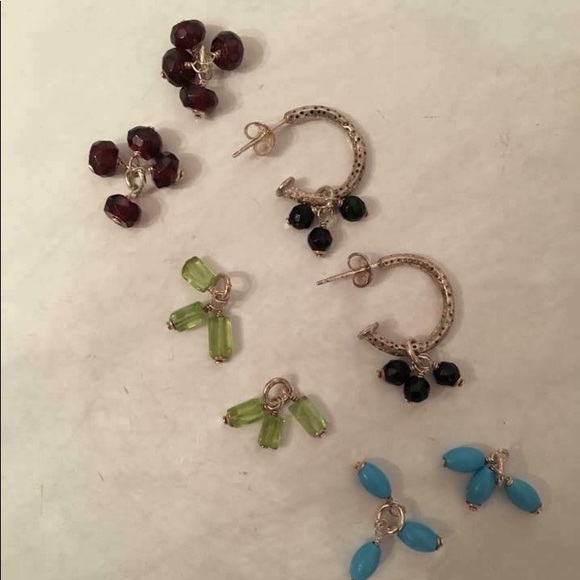 Silpada Interchangable Sterling Silver Hoop Earrings on Posts P1180 - Picture 2 of 2